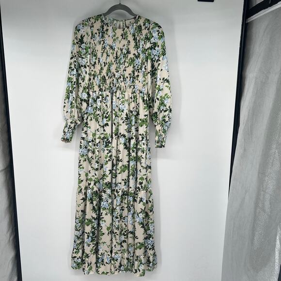 EUC Tuckernuck Floral Maxi Dress - Green and Blue - Picture 2 of 11